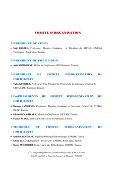 Résumés étendus du 3ème Colloque Magrébin sur la Chimie Hétérocyclique