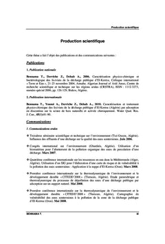 Étude d'impact et traitement des lixiviats de la décharge d'Oran