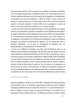 Opérationnalisation du laboratoire de la DGRE