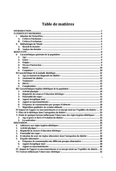Le diabétique type 1 adolescent face à la nutrition