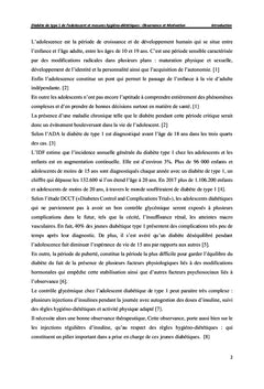 Le diabétique type 1 adolescent face à la nutrition