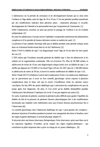 Le diabétique type 1 adolescent face à la nutrition