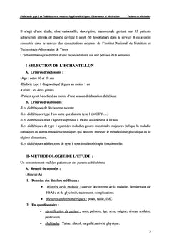 Le diabétique type 1 adolescent face à la nutrition