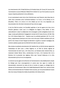 Les eaux de drainage des périmètres irrigués du Delta du fleuve Sénégal