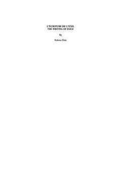 L'écriture de l'exil