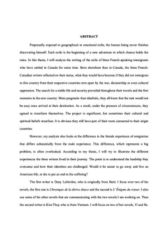 L'écriture de l'exil