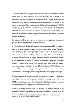 L'évaluation de la production écrite au BEM