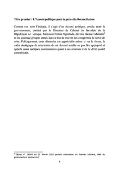 Accord politique de Bangui : la réconciliation aura-t-elle lieu ?