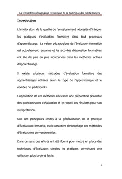 La rétroaction pédagogique : la technique des petits papiers