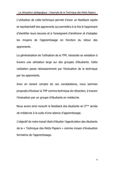 La rétroaction pédagogique : la technique des petits papiers