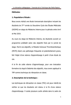 La rétroaction pédagogique : la technique des petits papiers