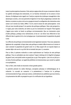 Fragilité écologique du grand Lomé