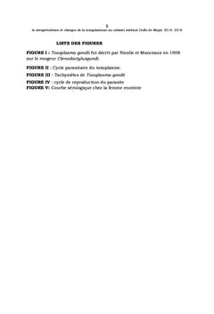La séroprevalence et clinique de la toxoplasmose
