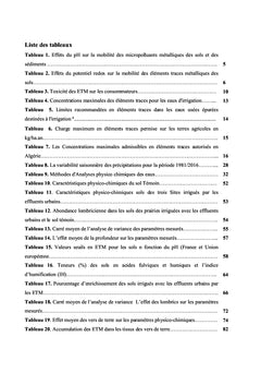 L'activité lombricienne et la redistribution des ETM dans le sol