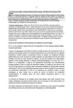 Hypothyroïdie autoimmune et myxoedeme incipiens de l'obésité orpheline
