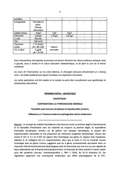 Hypothyroïdie autoimmune et myxoedeme incipiens de l'obésité orpheline