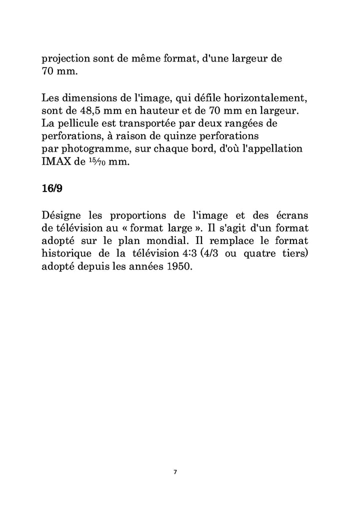 Lexique cinématographique