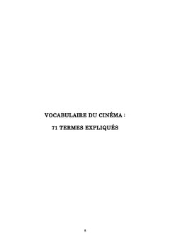 Lexique cinématographique