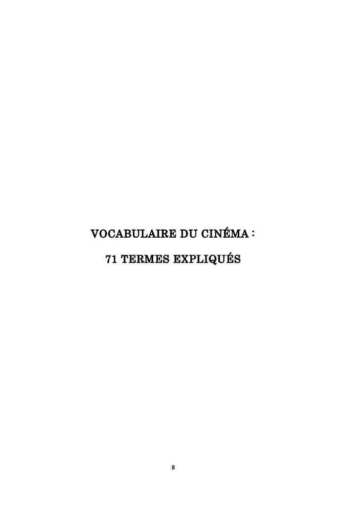 Lexique cinématographique