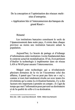 De la conception et l'optimisation des réseaux multi-sites d'entreprise