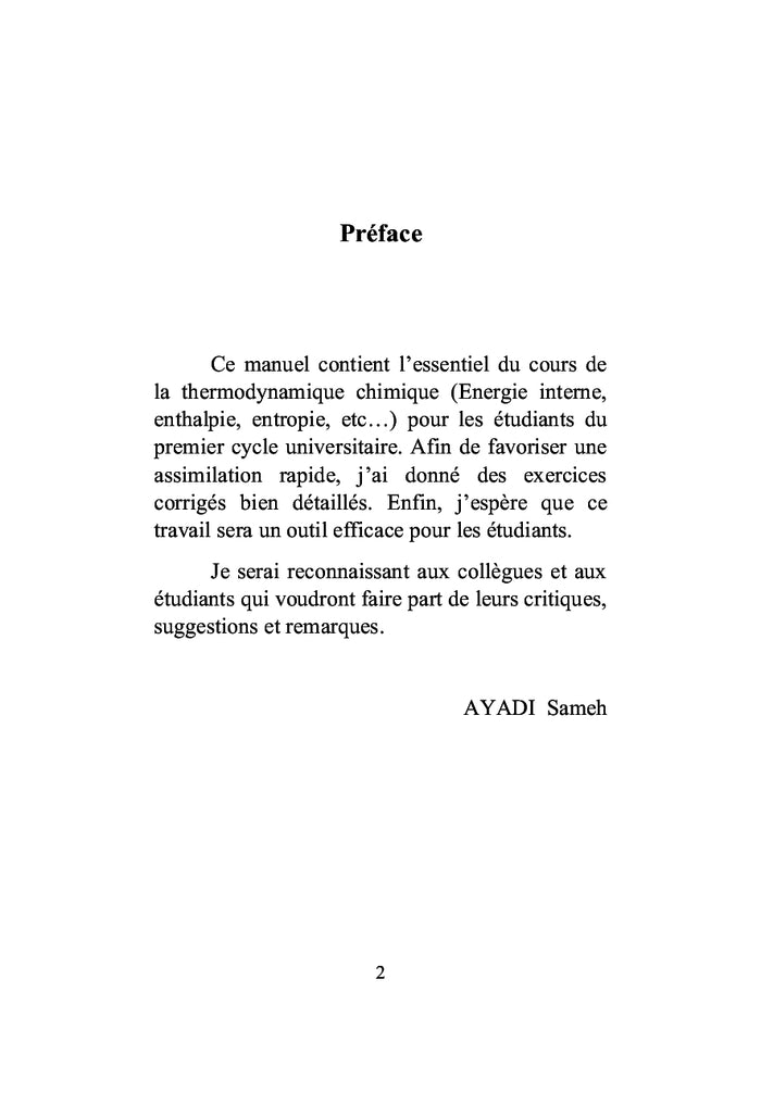 Thermodynamique chimique