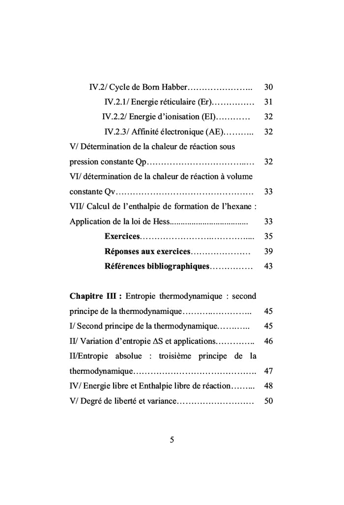 Thermodynamique chimique