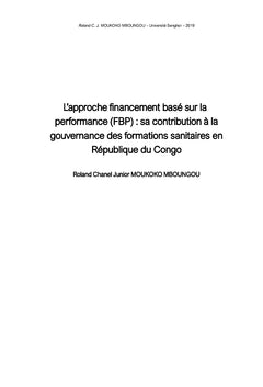 L'approche financement basé sur la performance (FBP)