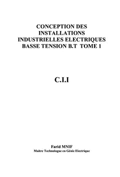 Conception des installations industrielles électriques en basse tension B.T.