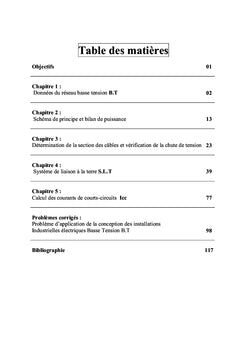Conception des installations industrielles électriques en basse tension B.T.