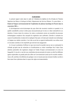 Etude de l'impact environnemental du plateau bauxitique de Parawi