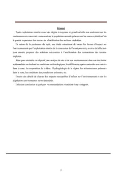 Etude de l'impact environnemental du plateau bauxitique de Parawi