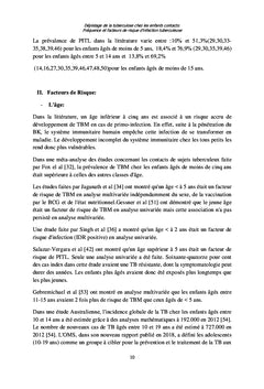 Dépistage de la tuberculose chez les enfants contacts: