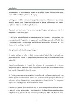 Impact du bilinguisme sur la dyslexie