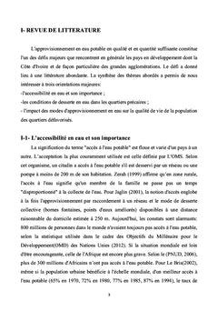 Approvisionnement en eau dans les quartiers précaires de Yopougon
