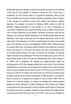 Approvisionnement en eau dans les quartiers précaires de Yopougon