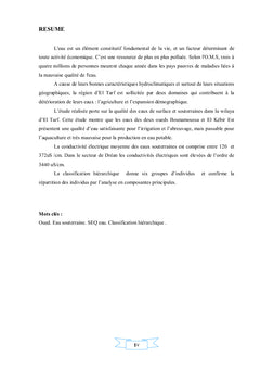Évaluation de l'état des milieux aquatiques. Nord Est Algérien
