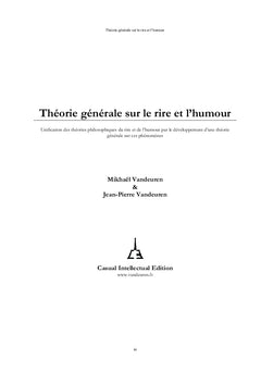 Théorie générale sur le rire et l'humour