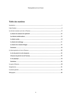 Théorie générale sur le rire et l'humour