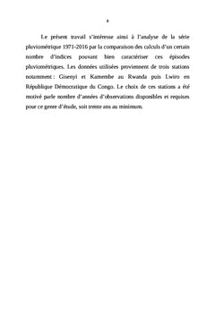 Analyse des variations pluviométriques régionales