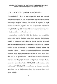 Situations managériales et risque en contexte de projet