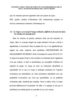 Situations managériales et risque en contexte de projet
