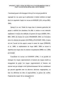 Situations managériales et risque en contexte de projet