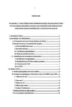Dynamique des larves de moustiques et lutte biologique