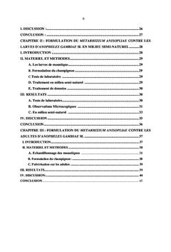 Dynamique des larves de moustiques et lutte biologique