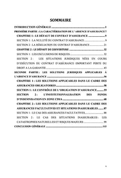 L'absence d'assurance