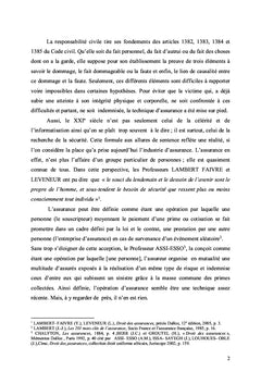 L'absence d'assurance