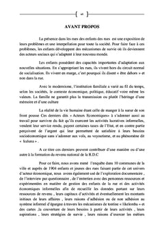 Enfants des rues, un réel acteur économique