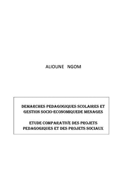 Démarches Pédagogiques Scolaires & Gestion Socioéconomique des ménages