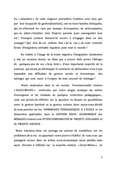 Démarches Pédagogiques Scolaires & Gestion Socioéconomique des ménages