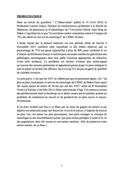 La lutte contre les AVC au Sénégal